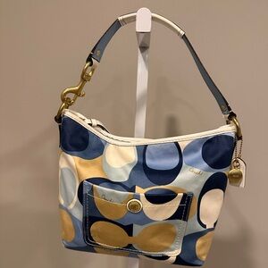 Coach signature print hobo bag